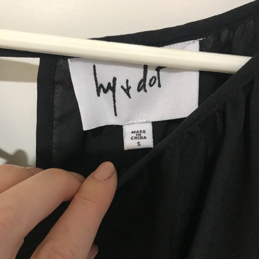 HY + DOT Black Top with Cut Outs